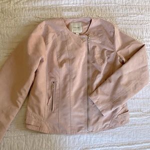 Mauve suede zip-up jacket size Large